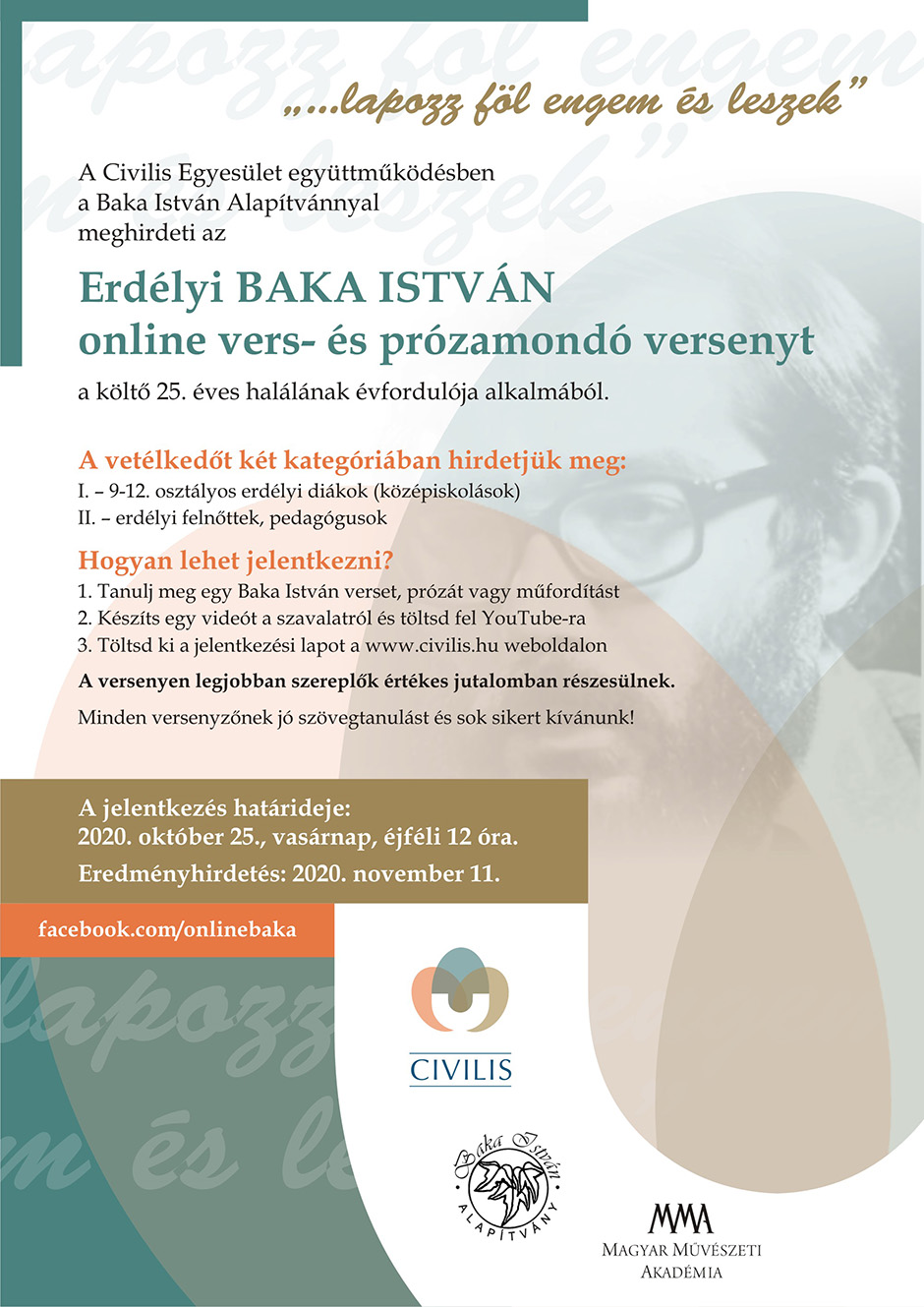 Erdélyi BAKA ISTVÁN online vers- és prózamondó verseny